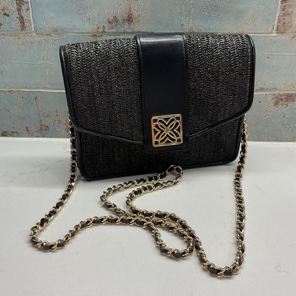 Lilly Pulitzer Dobson Crossbody Bag Black and Gold DISCONTINUED